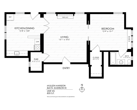 1 Bedroom Floorplan